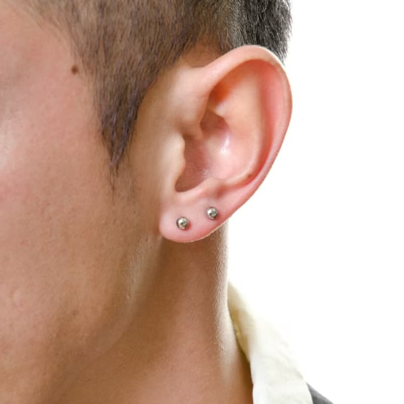 極簡真我 抗過敏 純鈦耳環一對 4mm