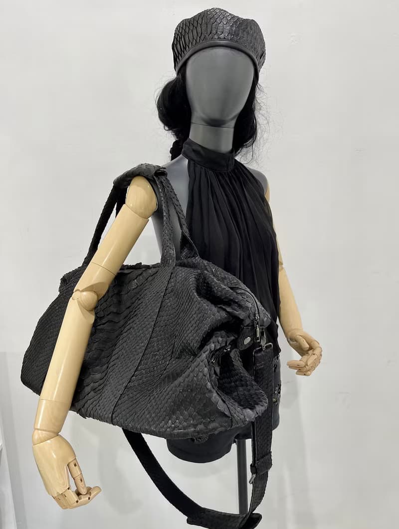 Snakeskin Weekender Duffle Bag Leather Weekender Bag Snakeskin Travel Bag