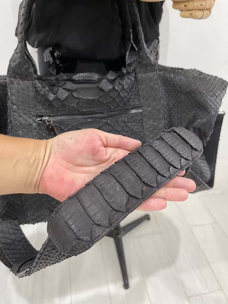 Snakeskin Weekender Duffle Bag Leather Weekender Bag Snakeskin Travel Bag