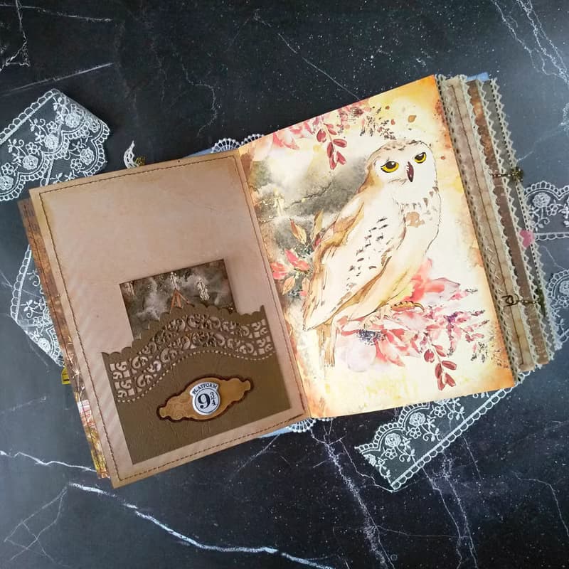 Handmade Magic Wizard Junk Journal Notebook in Two Color Variations