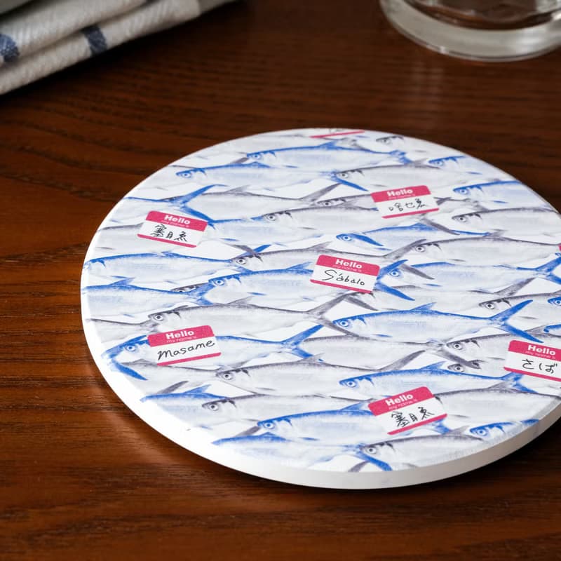 【錦源興】虱目魚陶瓷吸水杯墊 l 底部防滑 鶯歌陶瓷製 禮物 新居