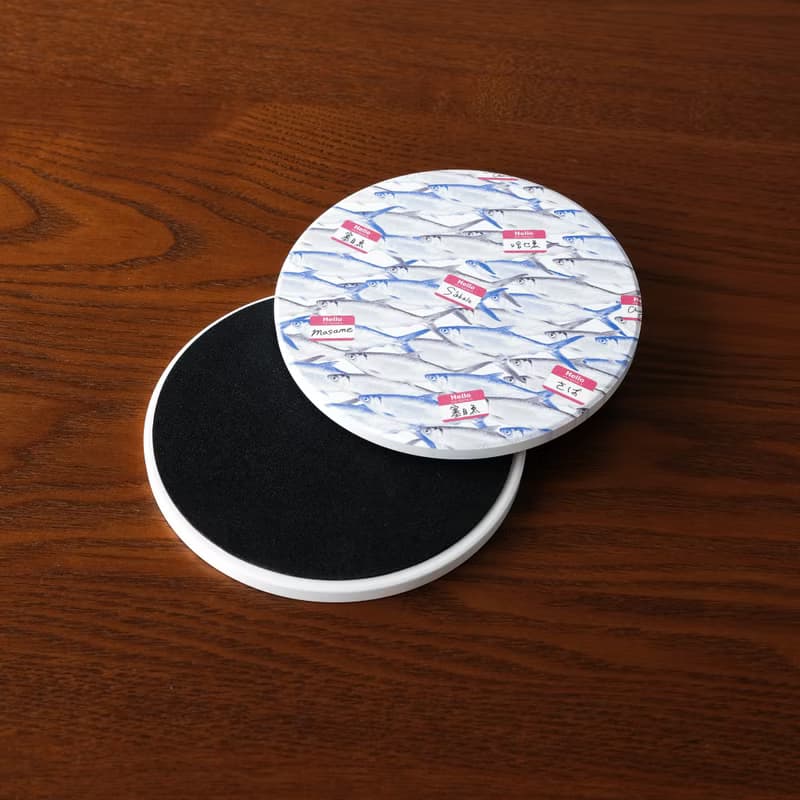 【錦源興】虱目魚陶瓷吸水杯墊 l 底部防滑 鶯歌陶瓷製 禮物 新居