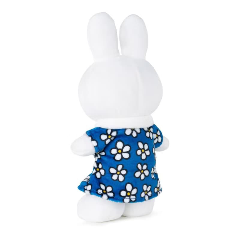 BON TON TOYS Miffy米菲兔填充玩偶-碎花洋裝 藍 24cm