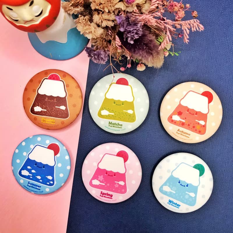 逗趣胸章/鑰匙圈吊飾 -四季糖果富士山