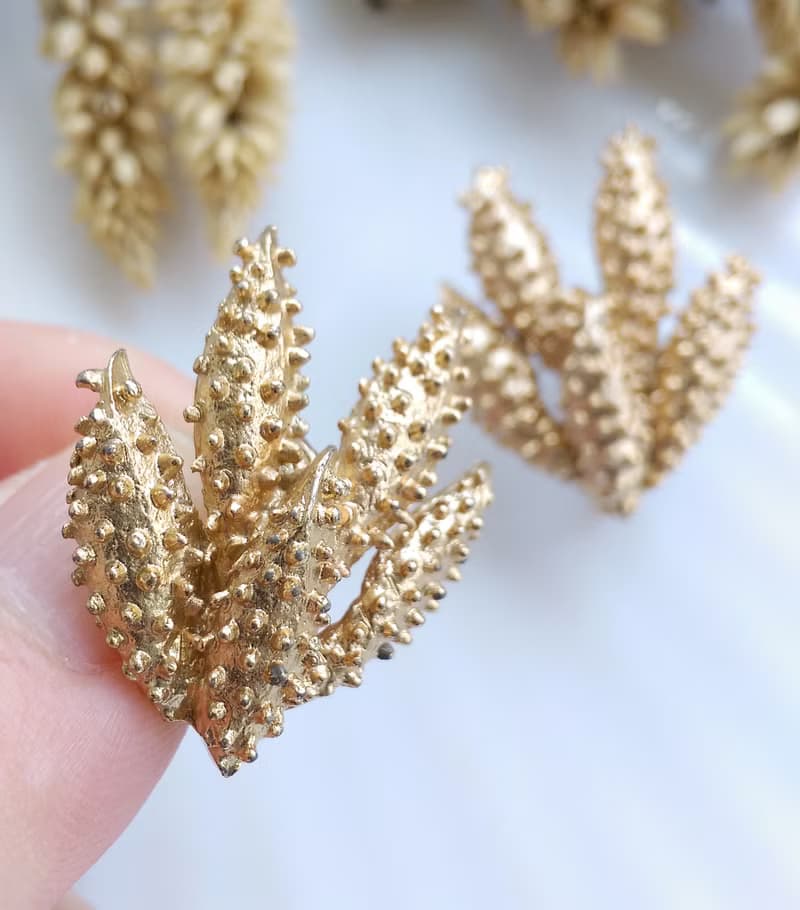 Vintage Jewelry 西洋古董飾品 SARAH COV WIND FLOWER 夾式耳環