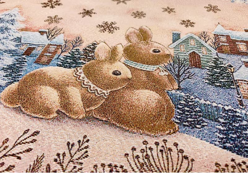 手提包 斜背 / 真皮  布防潑水 緹花 極光霜兔 多琳