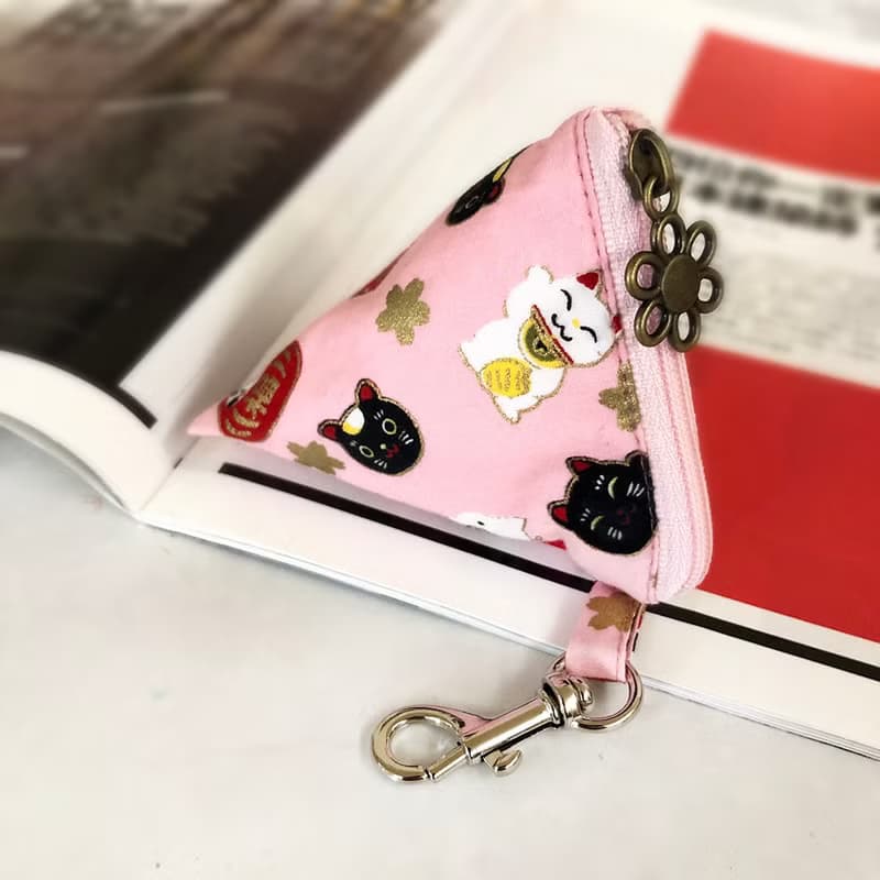 零錢收納包 寵物外出收納包-招財貓