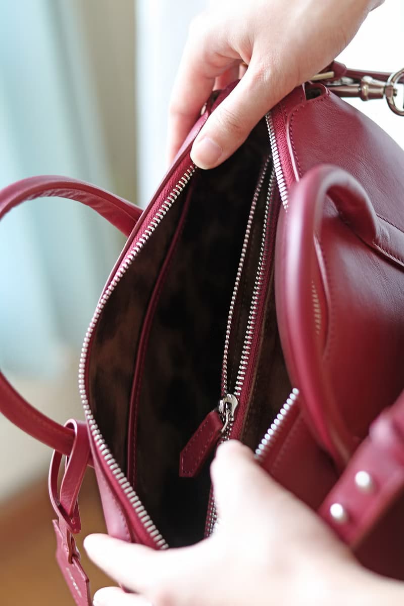 Pillow 女性肩背真皮皮包/枕頭包/覆盆莓紅 (日常包款)