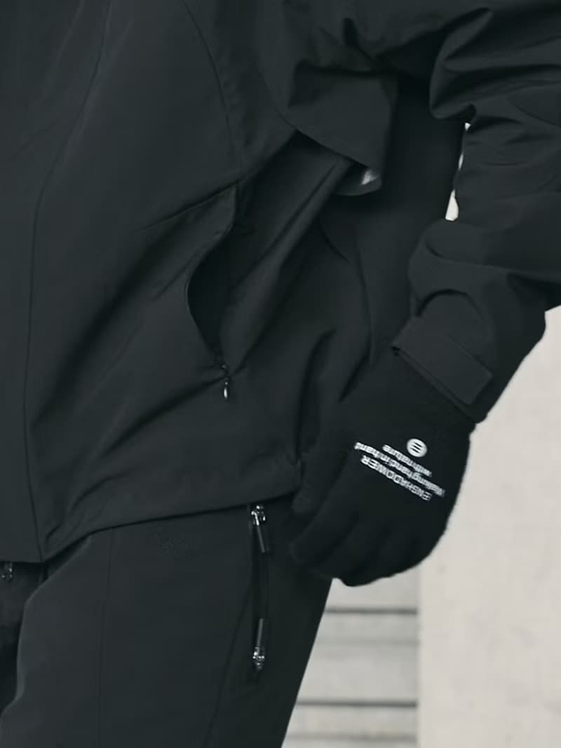 簡約LOGO字母撞色針織毛線保暖手套