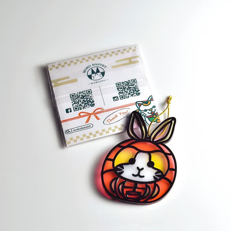 動物達摩 (兔) 掛飾 l 蛇年 福貼 揮春 春聯 招財貓 招福貓