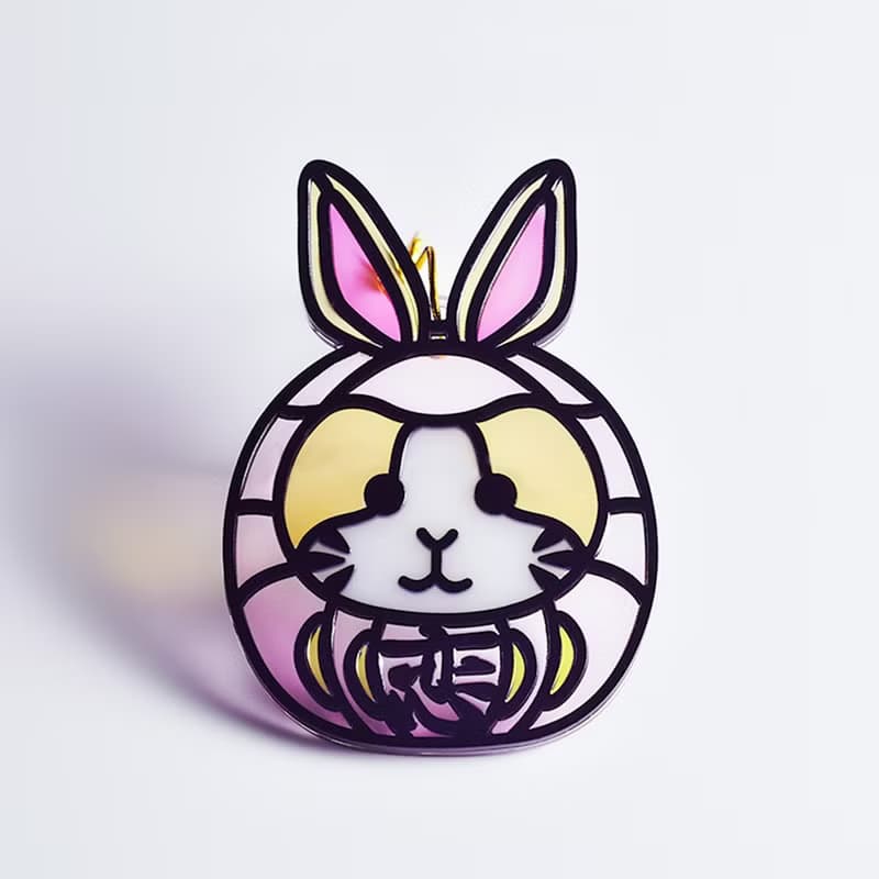 動物達摩 (兔) 掛飾 l 蛇年 福貼 揮春 春聯 招財貓 招福貓