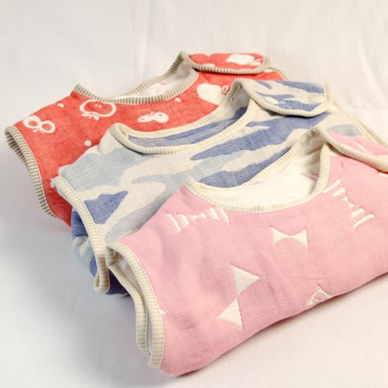 日本6重紗呼呼防踢被_幼童版_42X64cm兒童版_防踢背心(台灣製造)