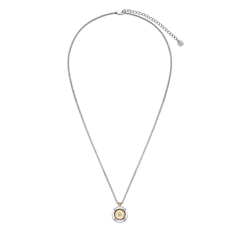 TIME COGWHEEL COIN NECKLACE