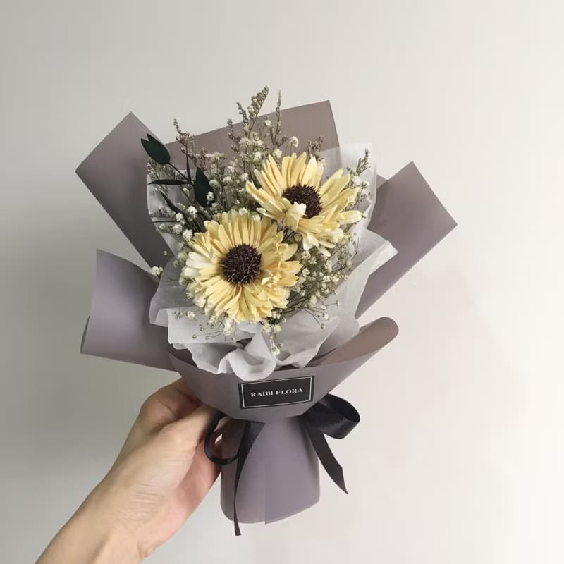 經典款向日葵花束 乾燥花束 畢業花束 生日花束 七夕花束