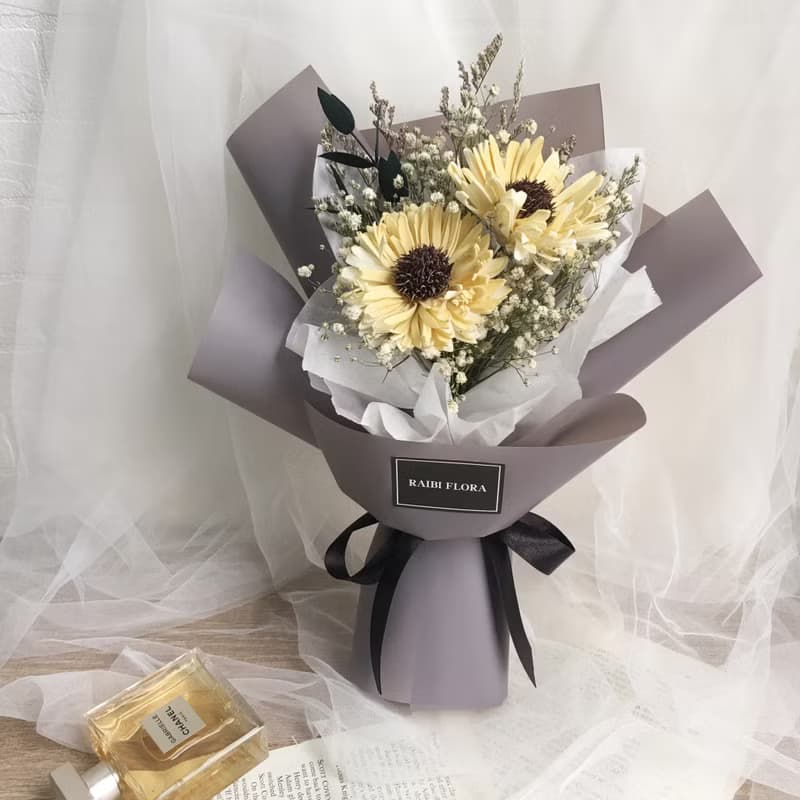 經典款向日葵花束 乾燥花束 畢業花束 生日花束 七夕花束