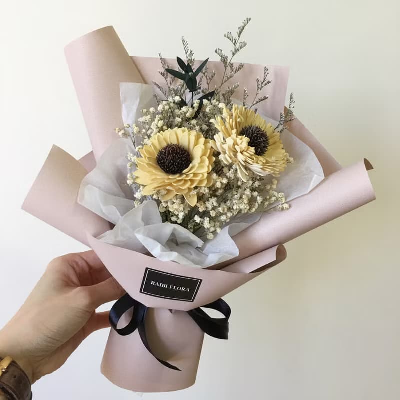 經典款向日葵花束 乾燥花束 畢業花束 生日花束 七夕花束