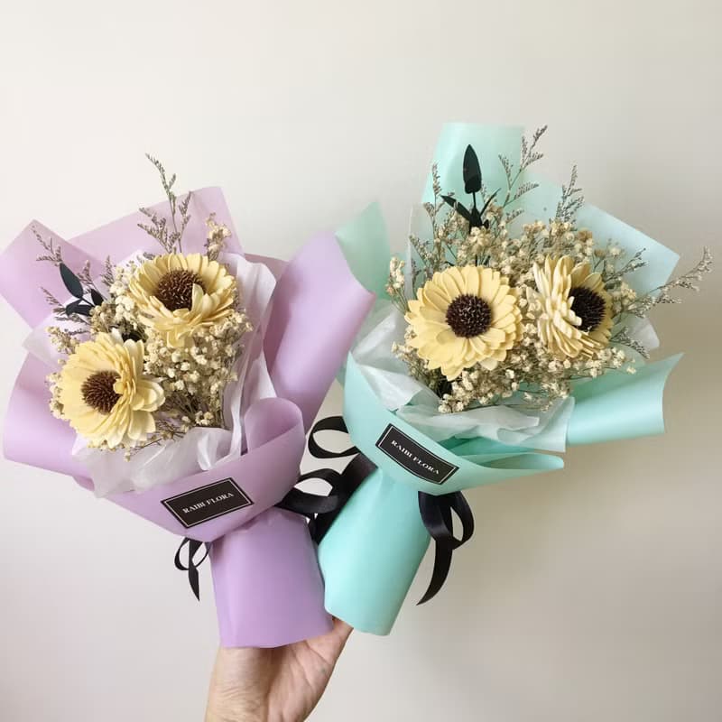 經典款向日葵花束 乾燥花束 畢業花束 生日花束 七夕花束