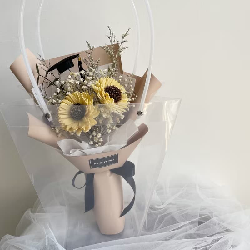 經典款向日葵花束 乾燥花束 畢業花束 生日花束 七夕花束