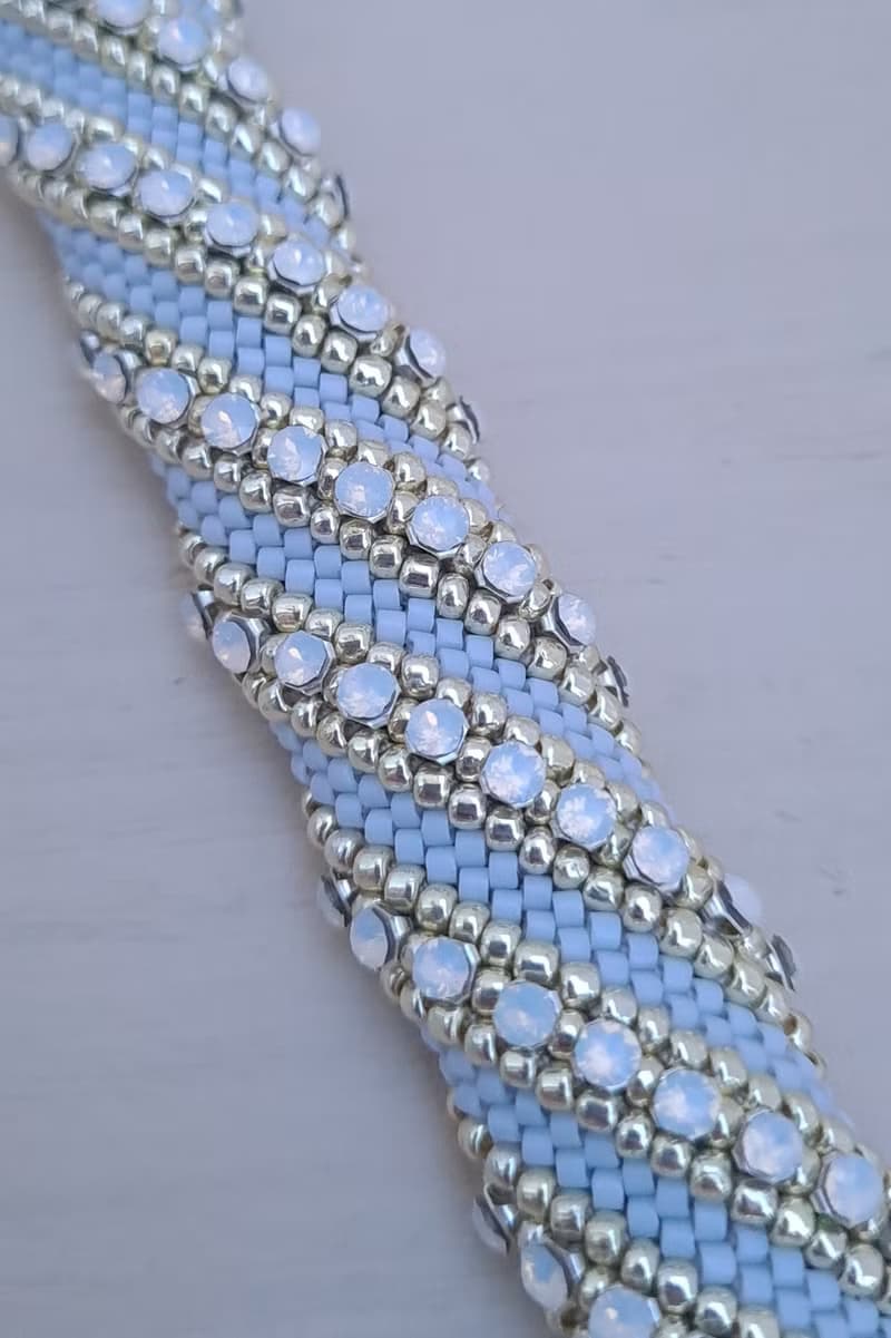 Crystal Bracelet Opal Rhinestones Cuff Bangle 水晶手鍊 男 水晶手鍊 男 黑金超七 財運 情侶手環 耳骨耳環