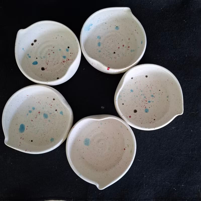 手作愛心多功能陶瓷小皿/首飾盒/點心碟/文具小物/零錢盒