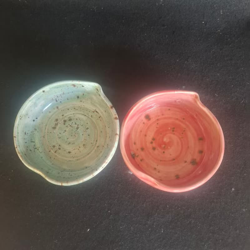 手作愛心多功能陶瓷小皿/首飾盒/點心碟/文具小物/零錢盒