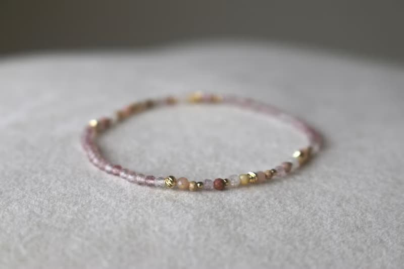 手環 草莓晶 粉紅澳寶 - 笑眯眯 -