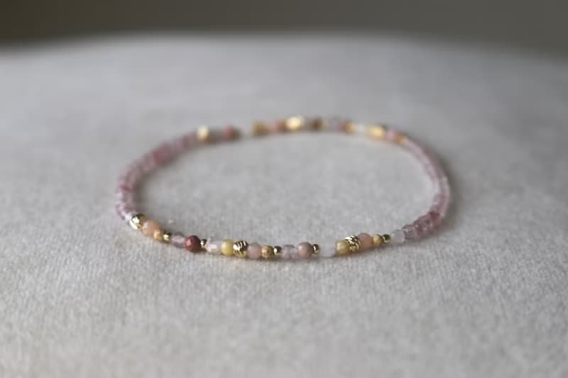 手環 草莓晶 粉紅澳寶 - 笑眯眯 -