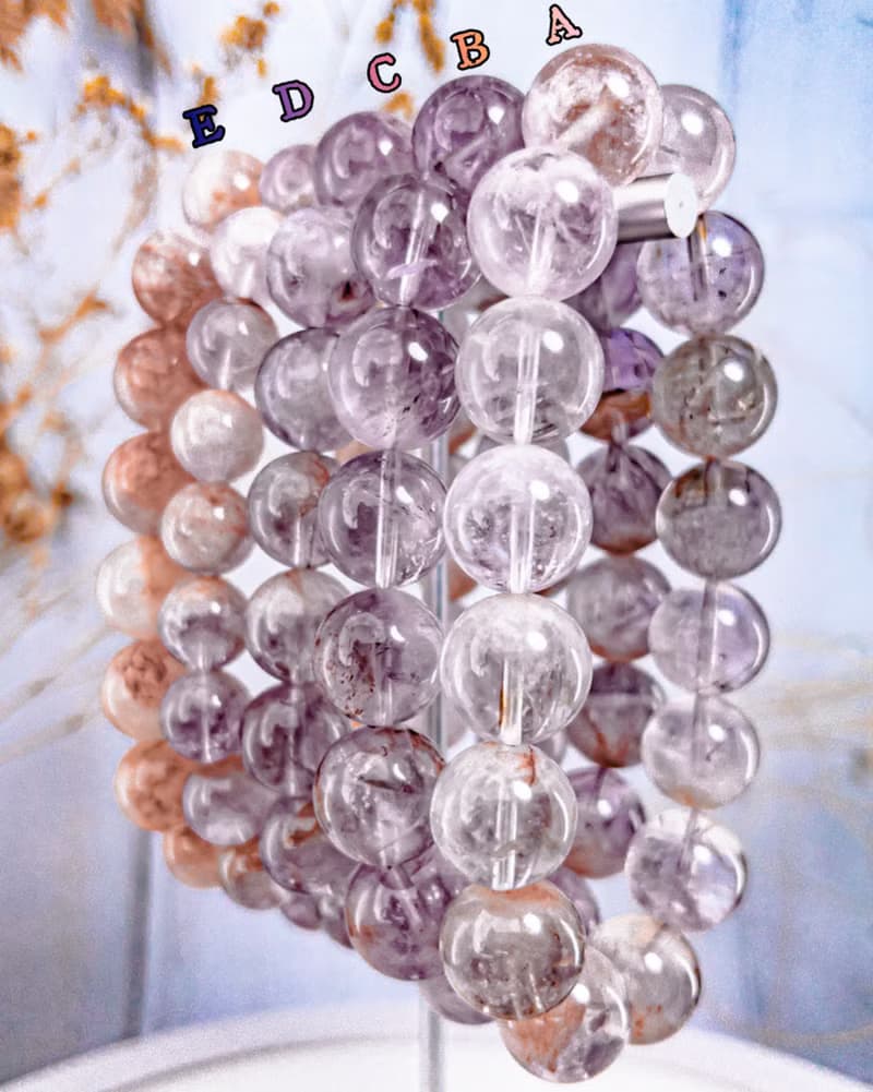 【火焰紫兔毛】半盆 薰衣草紫 兔毛水晶手串手鍊/一物一拍