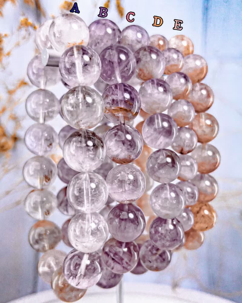 【火焰紫兔毛】半盆 薰衣草紫 兔毛水晶手串手鍊/一物一拍