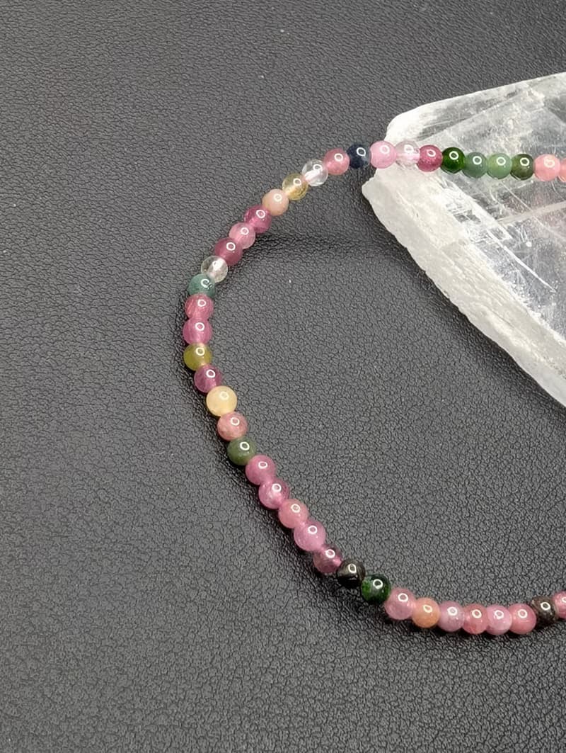 碧璽 Tourmaline 手串 手鍊 天然水晶 水晶手鍊 3mm