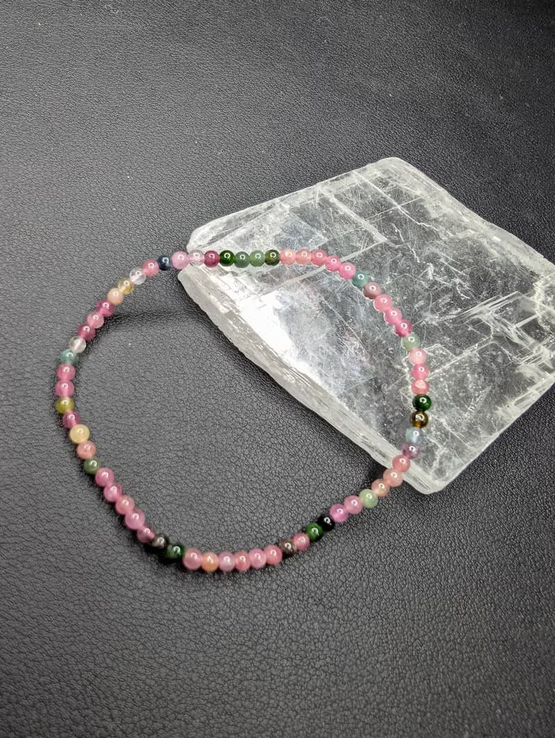 碧璽 Tourmaline 手串 手鍊 天然水晶 水晶手鍊 3mm