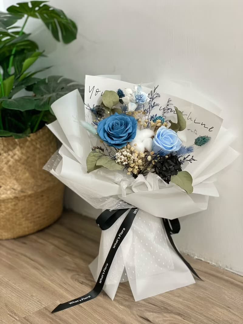 情人節花束\ 藍色系\永生花花束