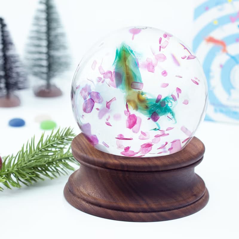 透明標本 魚鱗雪花水晶球 共2款 魚類標本 聖誕禮物