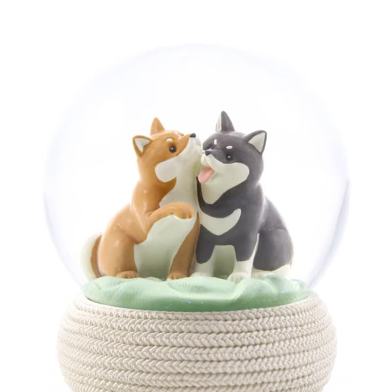友愛相伴 水晶球擺飾 生日情人聖誕交換彌月療癒禮物寵物柴犬狗
