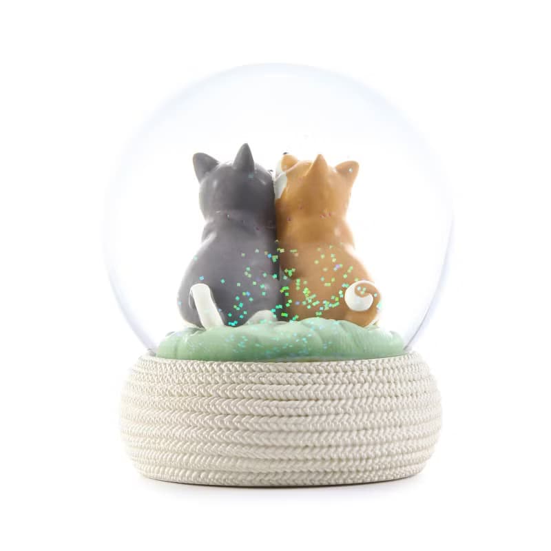 友愛相伴 水晶球擺飾 生日情人聖誕交換彌月療癒禮物寵物柴犬狗