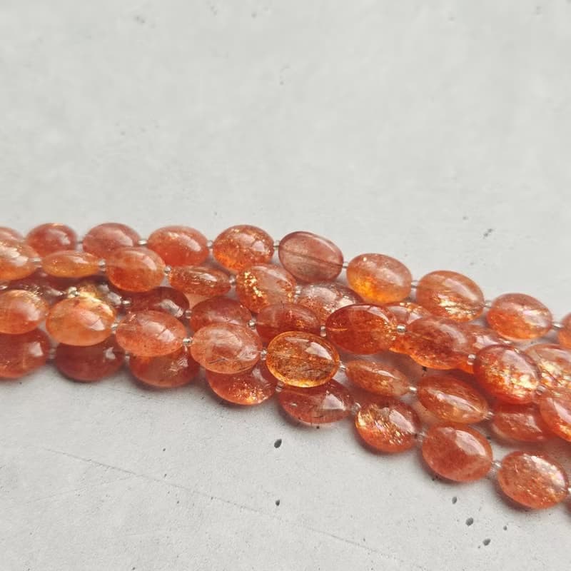 【Japan Handmade】サンストーン天然石ブレスレット　医療用ステンレス　マグネット式　高品質