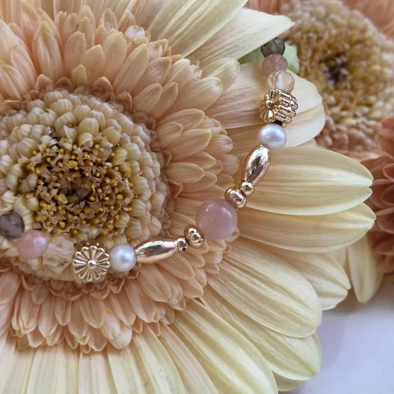 【十月・太陽花】向前一步 | 太陽石黃水晶手鍊 長度可調