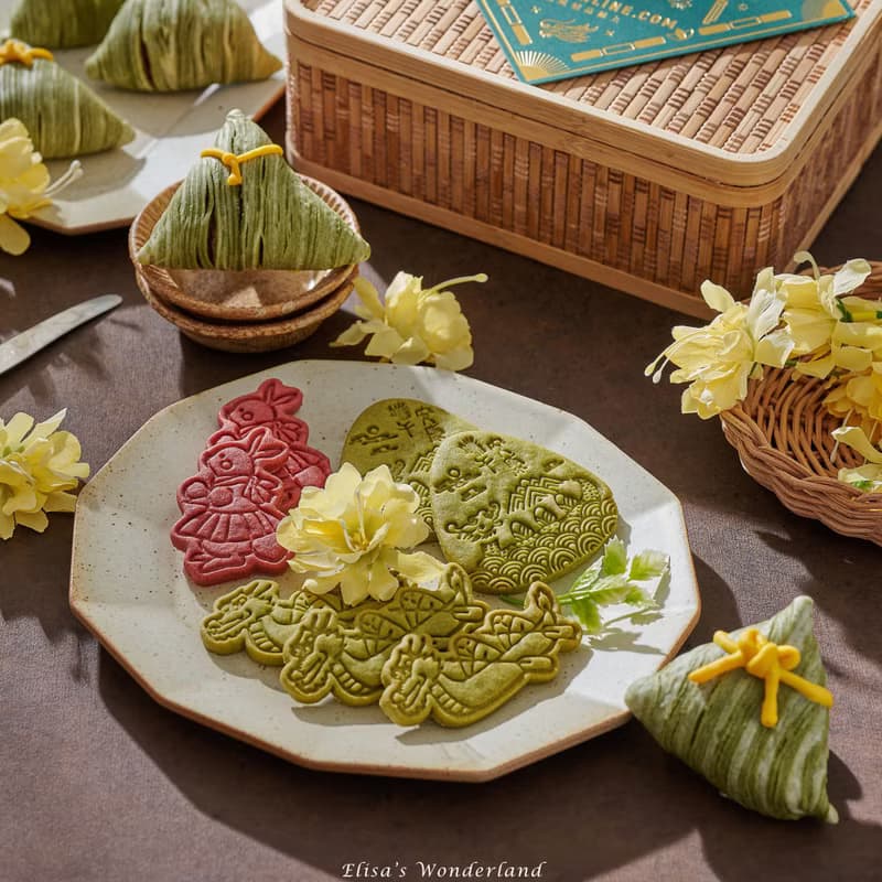 【粽香傳情】端午竹籃甜點餅乾禮盒