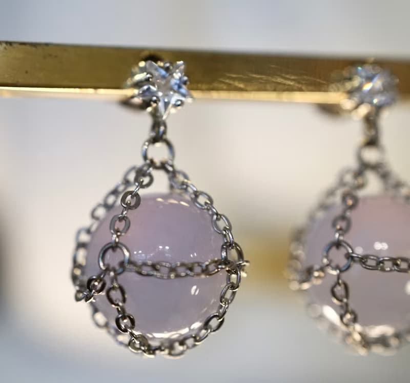 藍紋瑪瑙 星星 純銀耳環 一對 日常配搭 情人節禮物 水晶