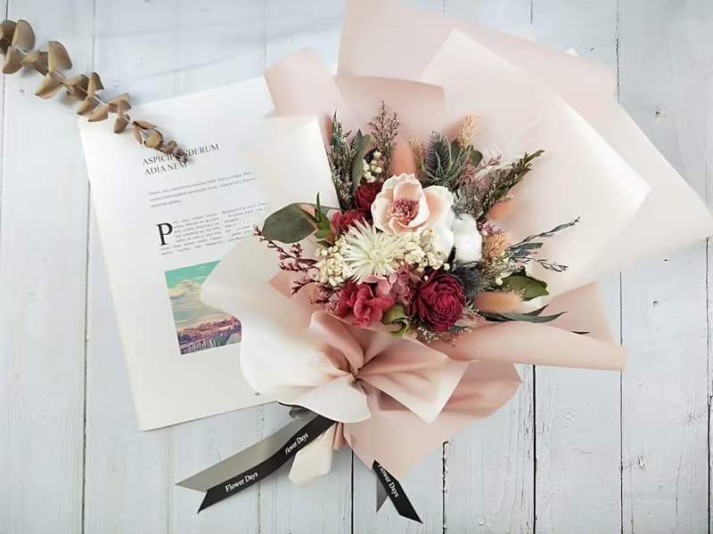 情人節韓式花束 乾燥花束 生日 求婚花束 畢業花束畢業 老師禮物