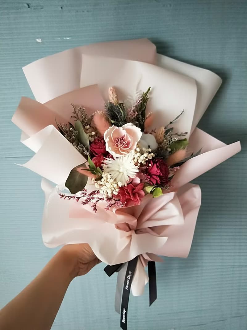 情人節韓式花束 乾燥花束 生日 求婚花束 畢業花束畢業 老師禮物