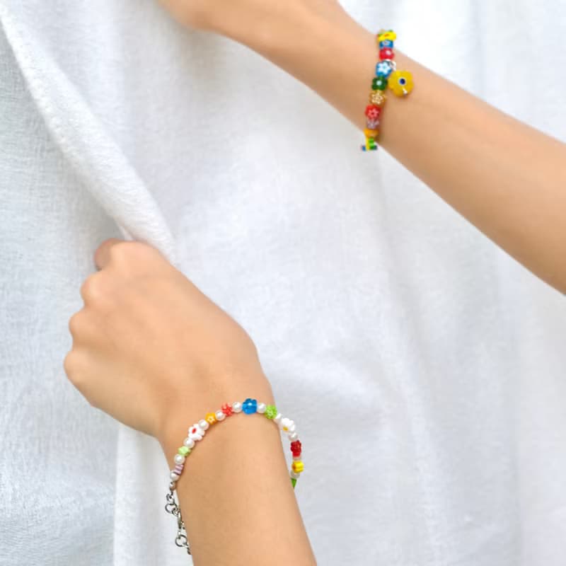 Bracelet Blossom • Beaded Jewelry • Cute Colorful Gift Beach Summer Accessories