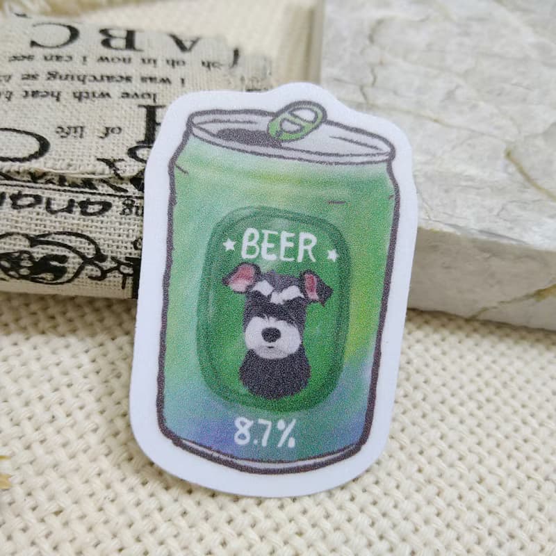 雪納瑞-奧斯卡-啤酒-防水車貼-行李箱貼紙_防水貼紙