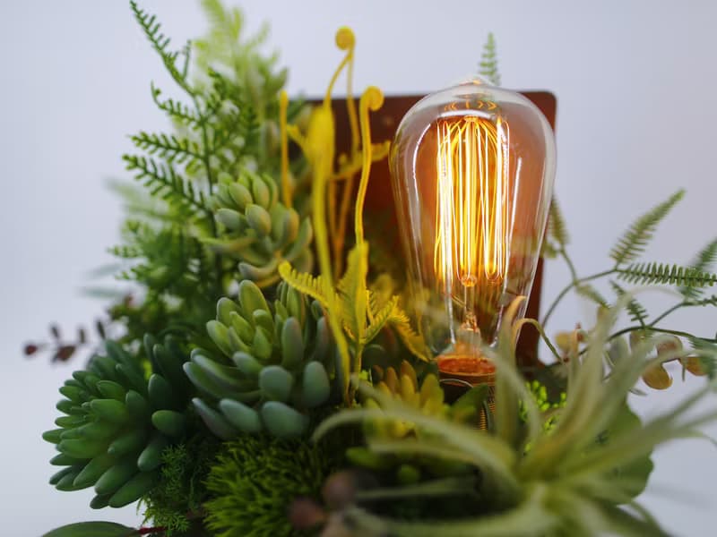 高擬真多肉植物鏽鐵燈 免運專人配送限雙北市 其餘地區需補運費