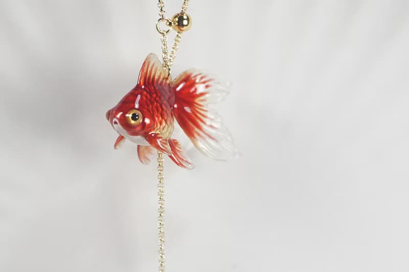 金魚毛衣鏈三色入 獨立設計 好運錦鯉創意配飾 交換禮物