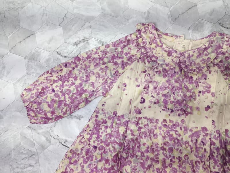 彌月禮物 女童洋裝 長袖洋裝 雙重紗洋裝 日本設計布 90cm