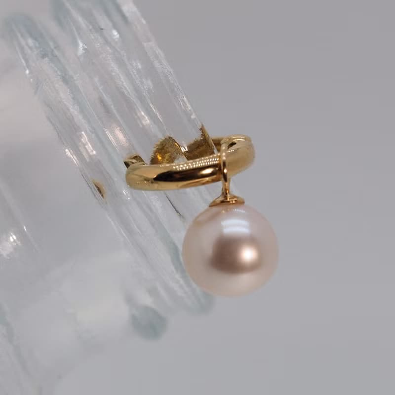 18K金 Akoya 珍珠耳夾(M)(有日本証書)18K Gold Dangling Akoya P
