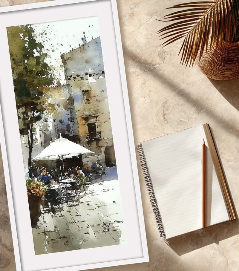 水彩畫-附畫框 | 入厝禮| 掛畫| 民宿佈置|  室內設計| 海報