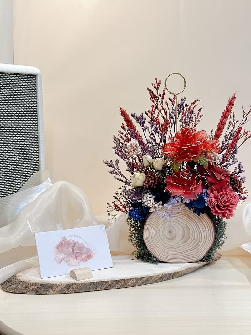 【蕓椛閣花藝手作】開幕送禮長底名片座
