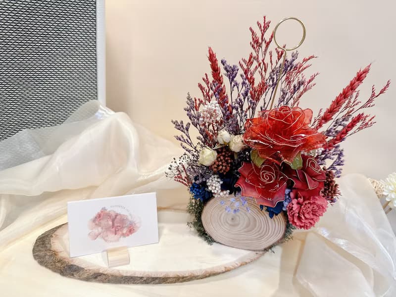 【蕓椛閣花藝手作】開幕送禮長底名片座